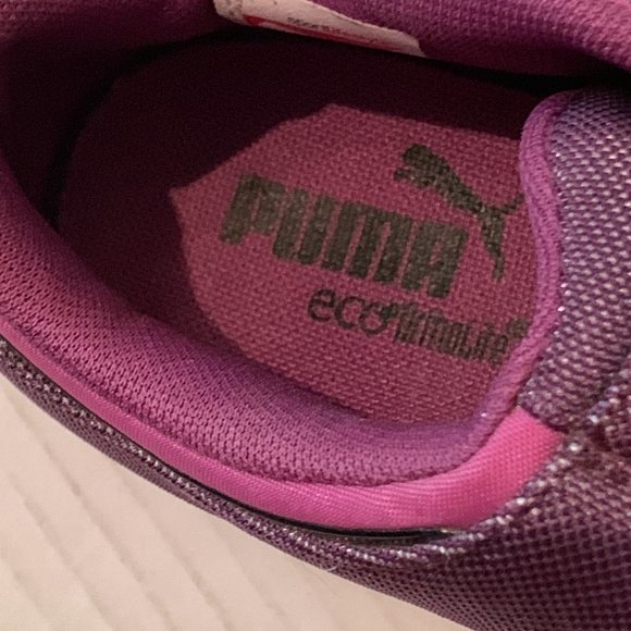 Puma Eco Ortholite Womens Black Purple Shoe Sneaker Size 6.5 - Picture 7 of 12